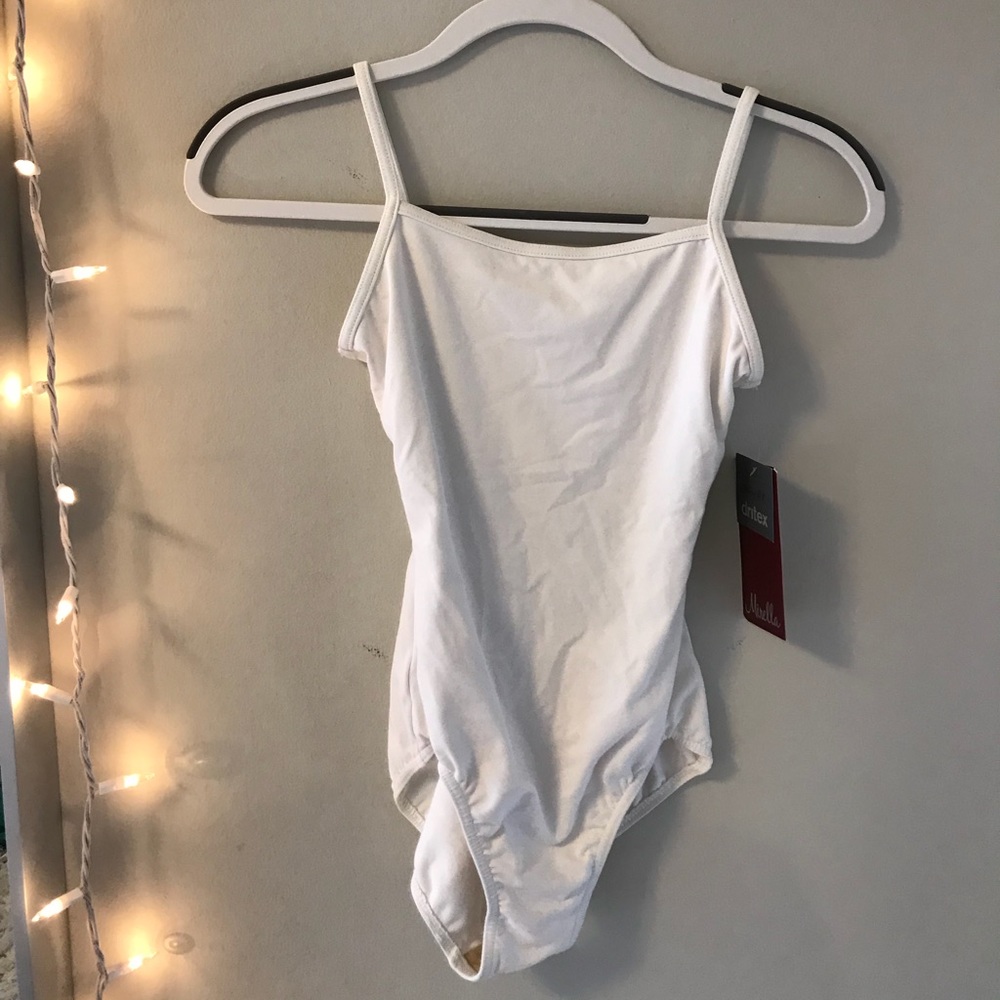 Mirella White Camisole Leotard